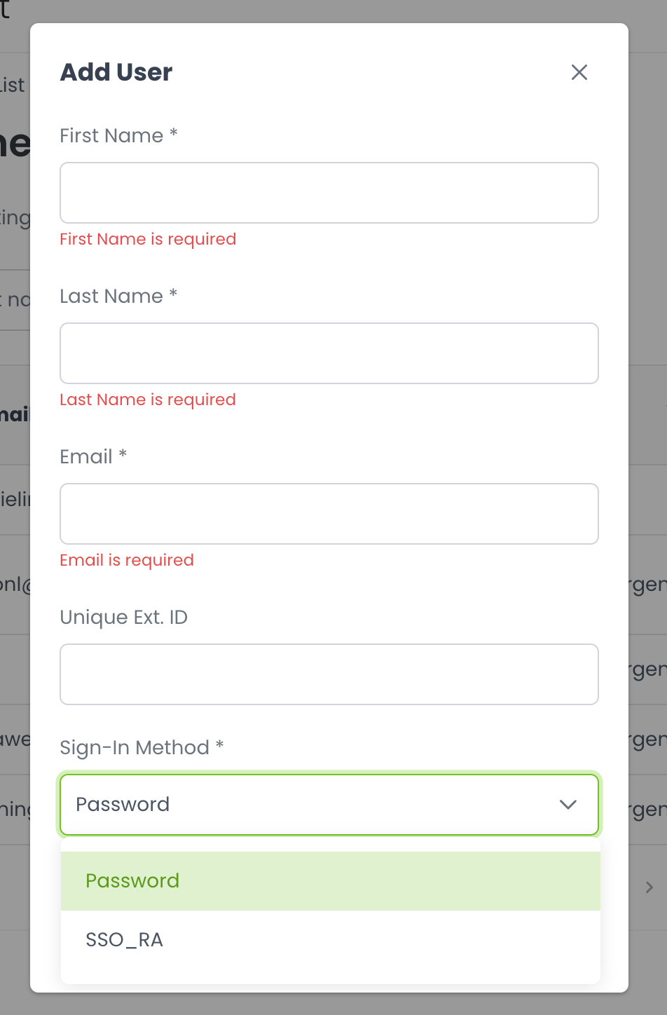 Add user