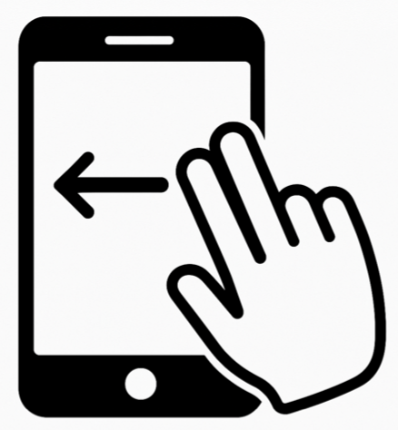 Instabug: swipe two fingers from right to left