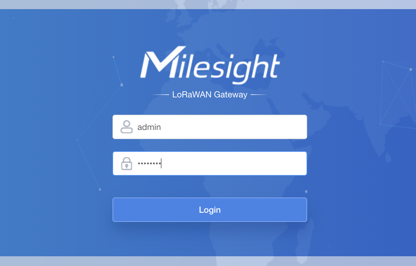 Base Station web panel sign-in screen