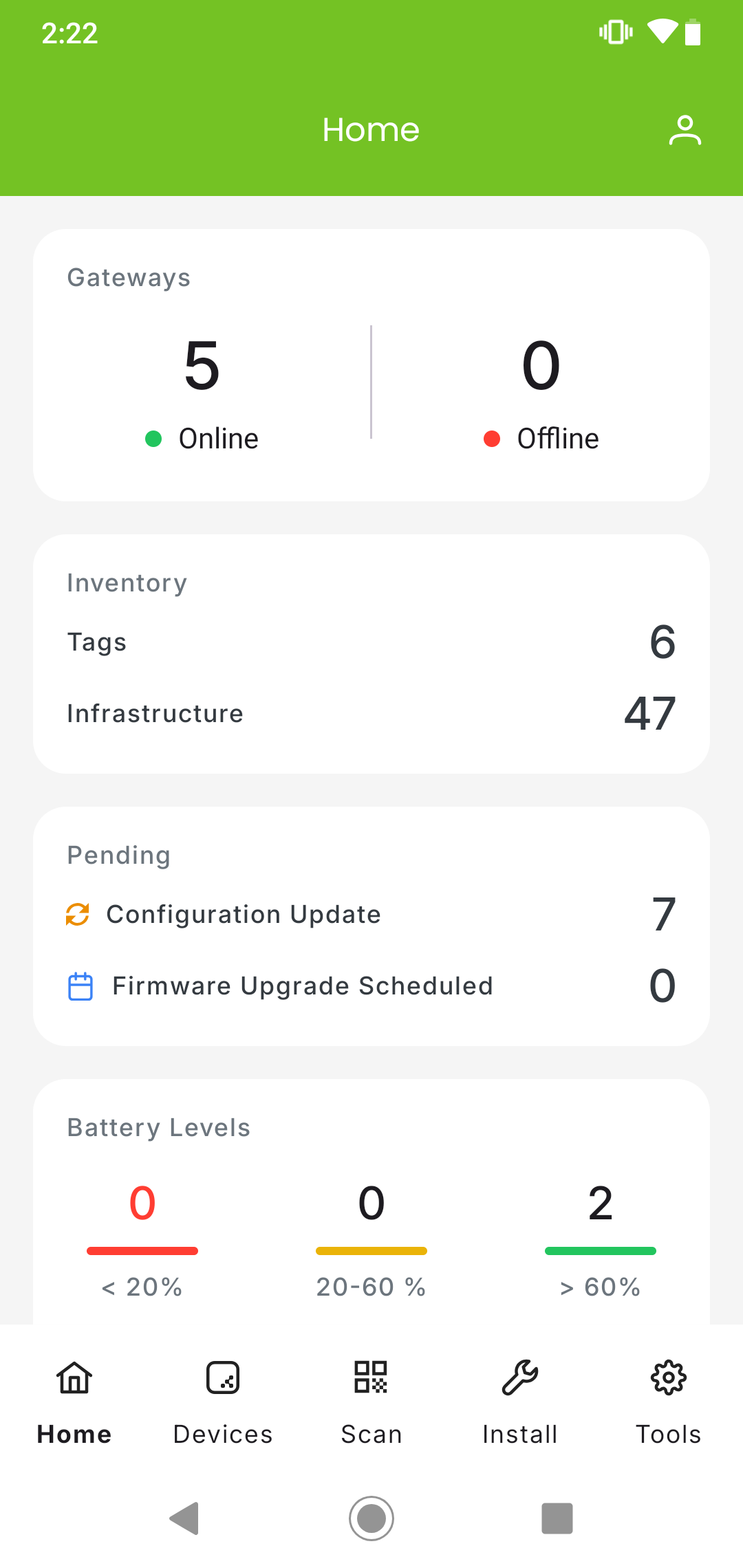 Kio Setup Manager main screen with the Install option