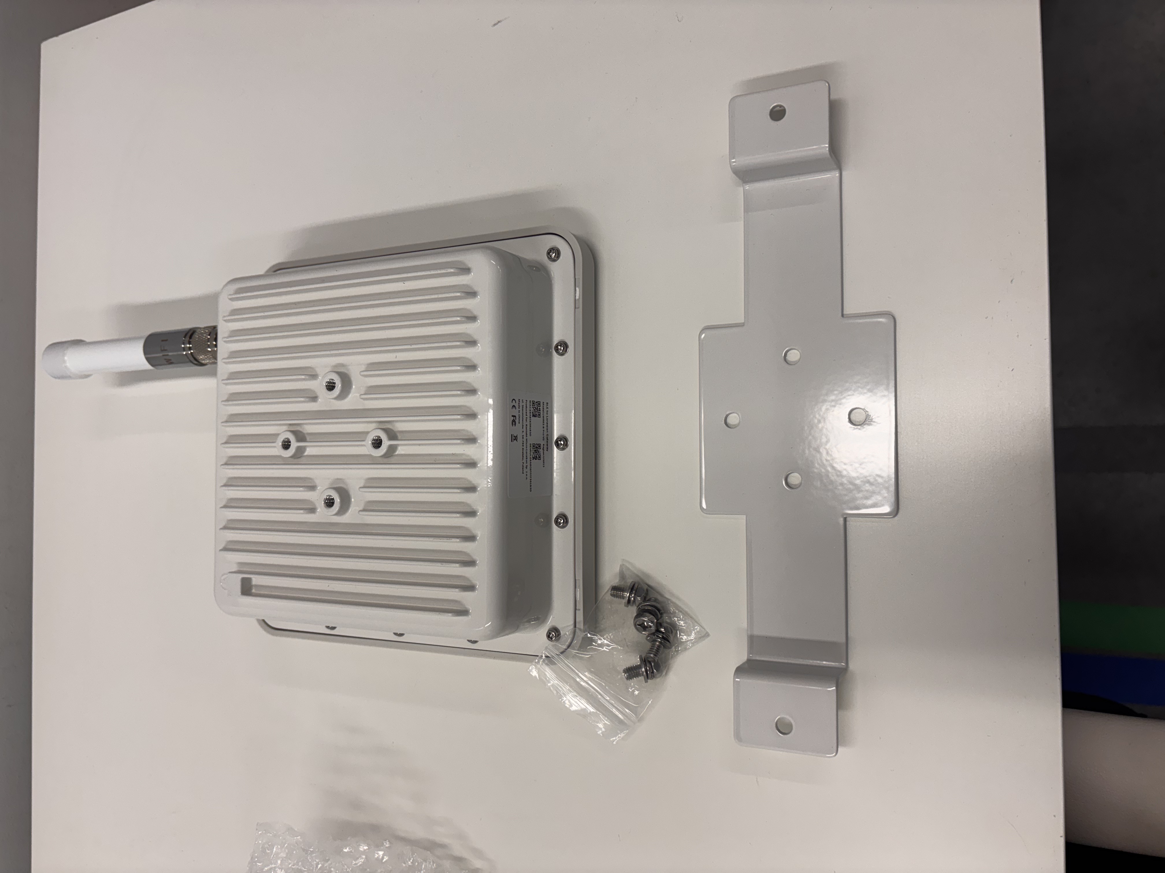 Outdoor Gateway and its pole-mount kit, separated